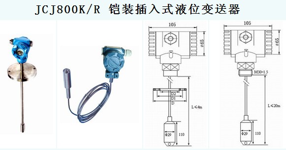 JCJ800K/R 铠装插入式液位变送器