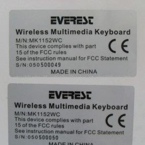 代客打印商品标签 无线键盘条码贴纸40X30 银色标签