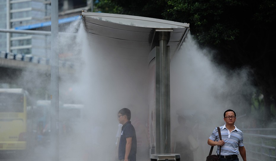 重庆公交站台喷雾降温设备
